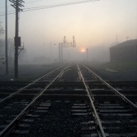 Fostoria Ohio in the fog
