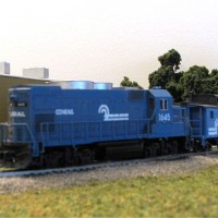 CR GP-15 and caboose
