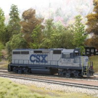 CSX GP40 in third livery