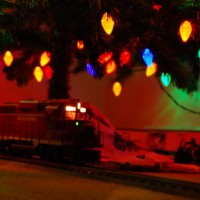 Chicago Central with 10 Christmas cars.