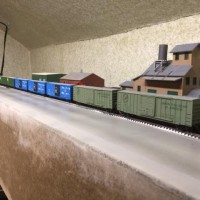 A line of Micro Trains