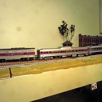 MBTA Commuter Train.  F Unit and Budd cars.