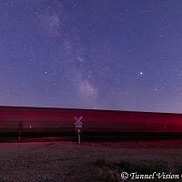 "Ghost Train Under the Milky Way"