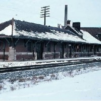 Abandoned C&EI Depot Hoopeston Illinois: Late 70's/Early 80's before it was demolished.
