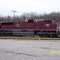 SD90MAC leased by Paducah and Louisville Rwy - note the Appalachian and Ohio (P&L style) diamond logo.   Chad Cowan