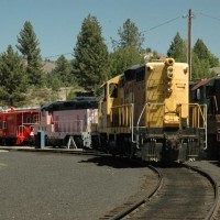 SP GP9 running the caboose train