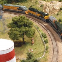 3 SD70ace leadding coal train in the farm curve.
