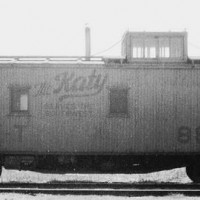 Yellow caboose 882 March 1957 OKC