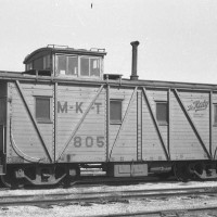 Yellow caboose 805 March 1957 OKC