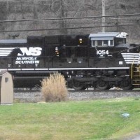 MY FIRST ACE!  Here's NS 1054, just a month old is already in coal train service. NS's ACe's sure do look good don't they?