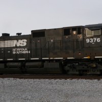 NS 9376 switching cars at the Lexington, KY yard.