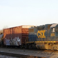 CSX 2626 waits with a Southbound mixed freight at Paris, KY