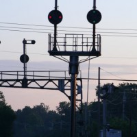 Old B&O style signals on the mainline at Glendale, OH