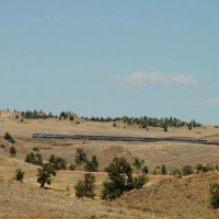 Detoured Amtrak California Zephyr on #1 track on Sherman Hill