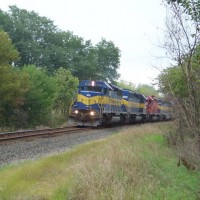 IC&E Rounding the curve outside of Byron IL.