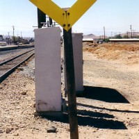 SP yard limit sign