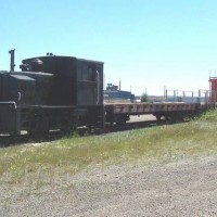 Plymouth switcher and cars at Clarenville, Nfld