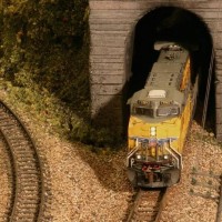UP AC4400 Exits tunnel