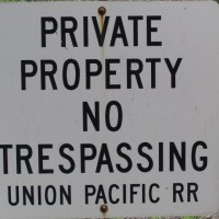 UP Private Property Sign