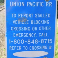 UP Stalled Vehicle Sign