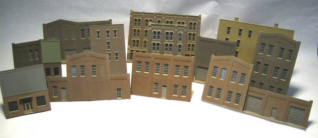 #219 N scale background building flat  BANK SIDE FREE SHIPPING* 