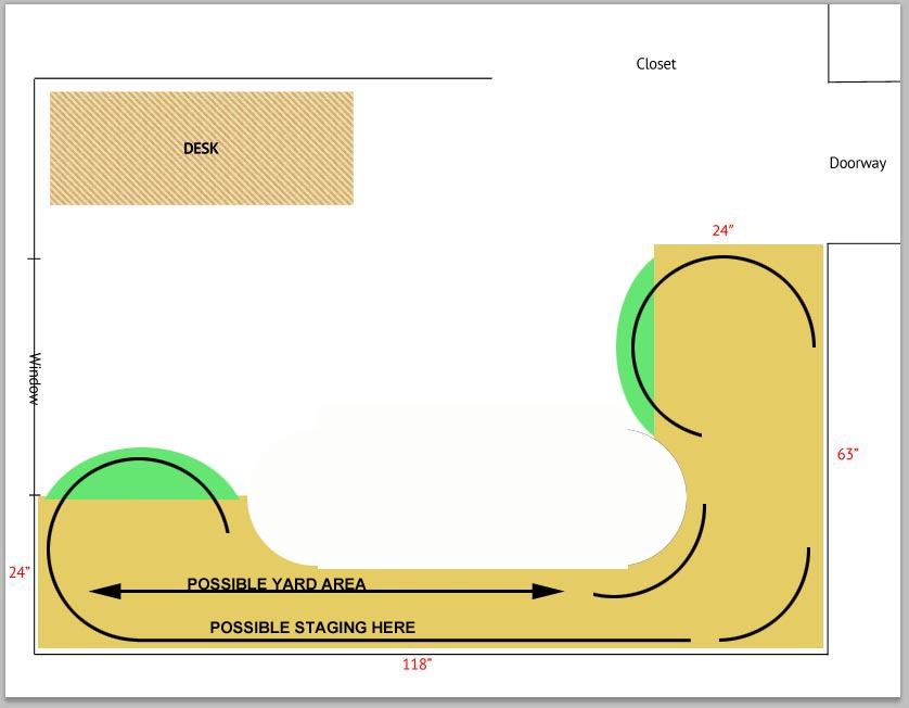 shaped ho layout train model click for details shaped ho train layout 