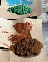 Colored sawdust drying.JPG