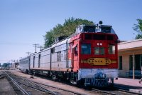 EMD Motorcar M-190 is parked in Roswell, NM on 8-15-63.jpg