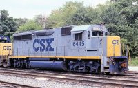 1992-08-16b LOCO CSX 6445 Spartanburg SC - for upload.jpg