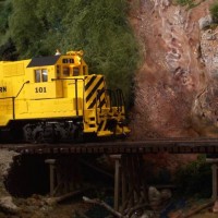 CB&W 101 crosses Gaskins Creek