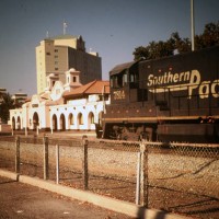 The SP Depot in downtown Modesto, 1995