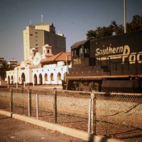 The SP Depot in downtown Modesto, 1995