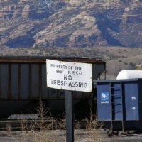 BNSF No Tresspassing Sign