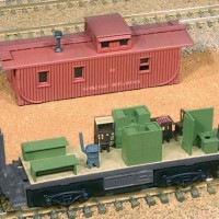 N-scale caboose interior, 1972