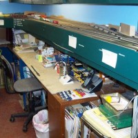 Work areas in the Train Room, work bench2