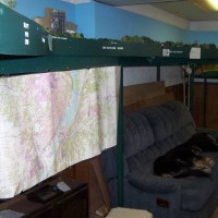 Trainroom decor, topo map of P&PU Area