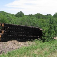 Old bridge decking