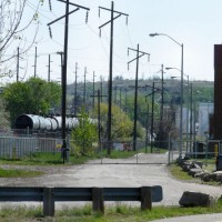 Trolley poles in Great Falls