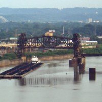 Railroad lift bridge.