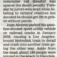 Man who caused railway disaster spared death