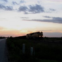 UP Train at dusk