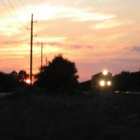 UP Train at dusk