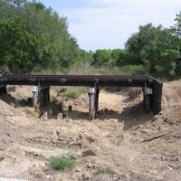 Rebuilt wood trestle
