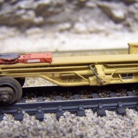 N Scale Detailed & Weathered 48' Spine Car