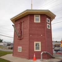 Reconstructed replica of Water Tower at Liverpool, NS