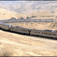 Coast Starlight #14 @ Tunnel 2 w/ California Zephyr Cars Silver Lariat a