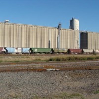 cut of covered hoppers on FW&D/ATSF interchange track