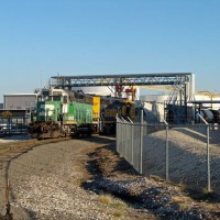 BNSF GP39-2 2873 and GP35 2517, Saginaw, TX 11-01-2008