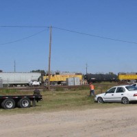 Tank between two locomotives