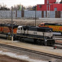 Locomotive line up, 11-28-08, Springfield Yard, MO